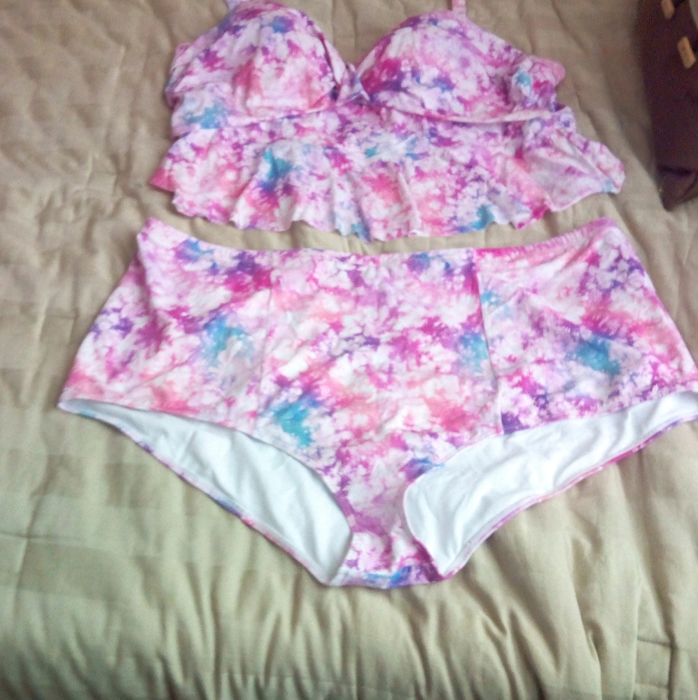 Torrid Multicolor Tie-dye Midkini Size 5